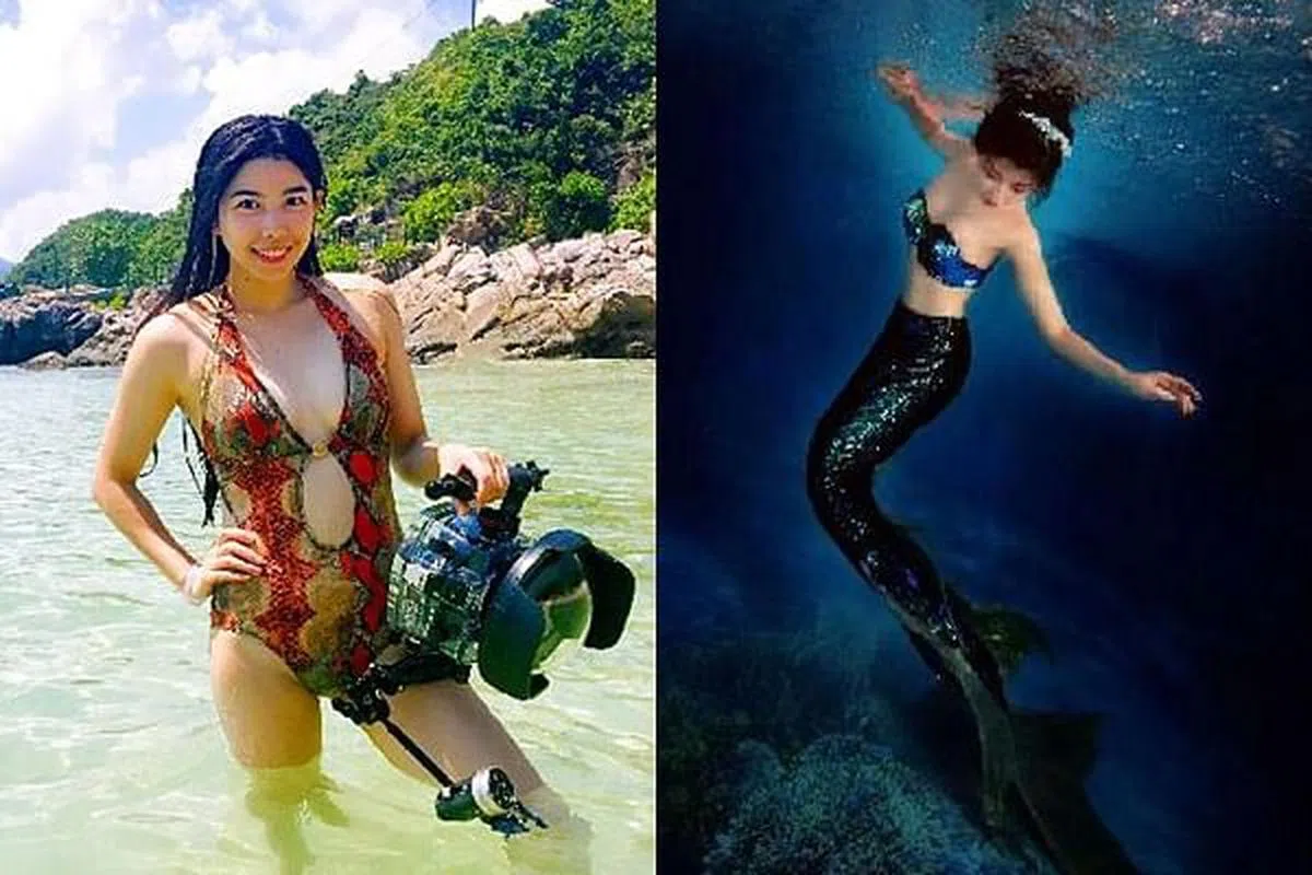 何灏浩曾加入《美人鱼》剧组，担任女主角替身。（互联网）