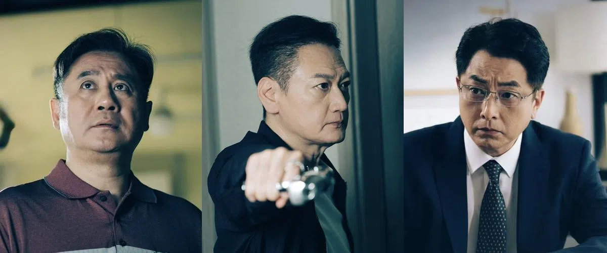 《重案解密》的另一大看点，在于它集结了麦长青（左起）、陶大宇和张松枝等港剧观众熟悉的面孔。（取自剧集微博）