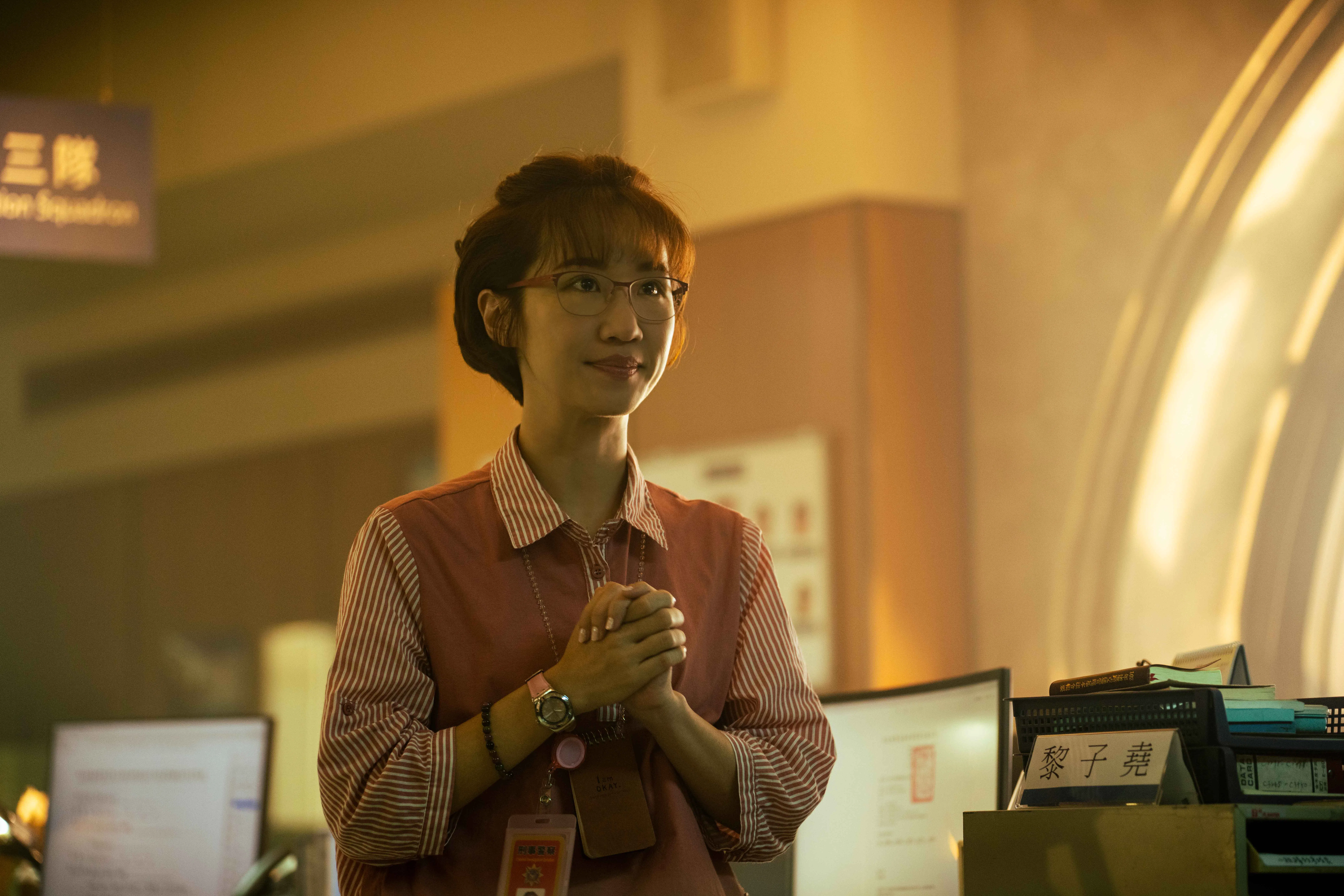 黄路梓茵说她剧中复古造型和妈妈的形象一模一样。（Netflix提供）