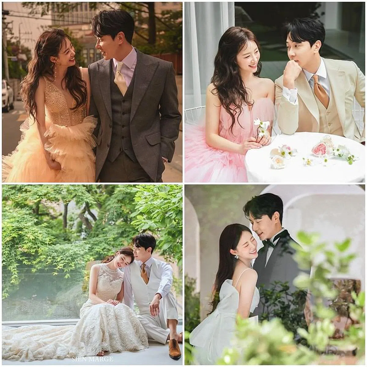 Andy与未婚妻拍摄多款甜蜜的婚纱照。（照片来自Sien Marge Photography Studio / Happy Married Company / Director BONGDE）