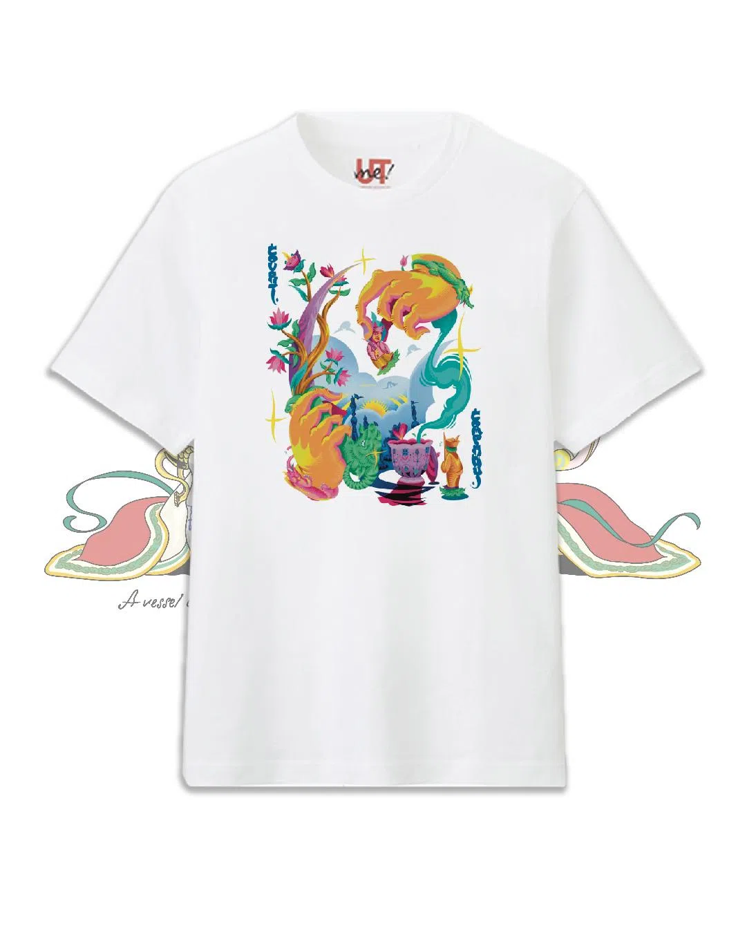 Song将馆藏玉柄匕首、英国东印度“John Company”兵团造型象牙棋盘、象首手镯和镶上珠宝的水晶杯融入设计中。（Uniqlo提供）