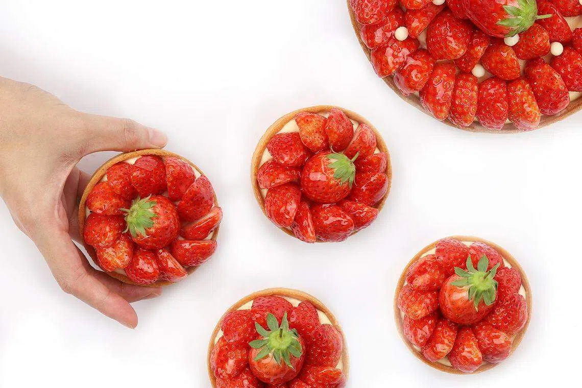 Tarte by Cheryl Koh的草莓挞，出自新加坡知名甜点厨师许惠玲。（档案照）