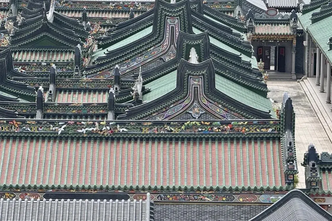 英之园是仿古建筑，因为建造精美在网络上引起围观。（互联网）