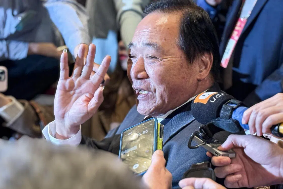 厦门市台商协会副会长叶永松事后受访时说，因为没有机会碰到赖清德，因此趁这个场合向他喊话。（缪宗翰摄）