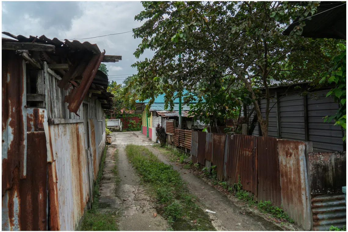 小巷勾起往日甘榜生活回忆。