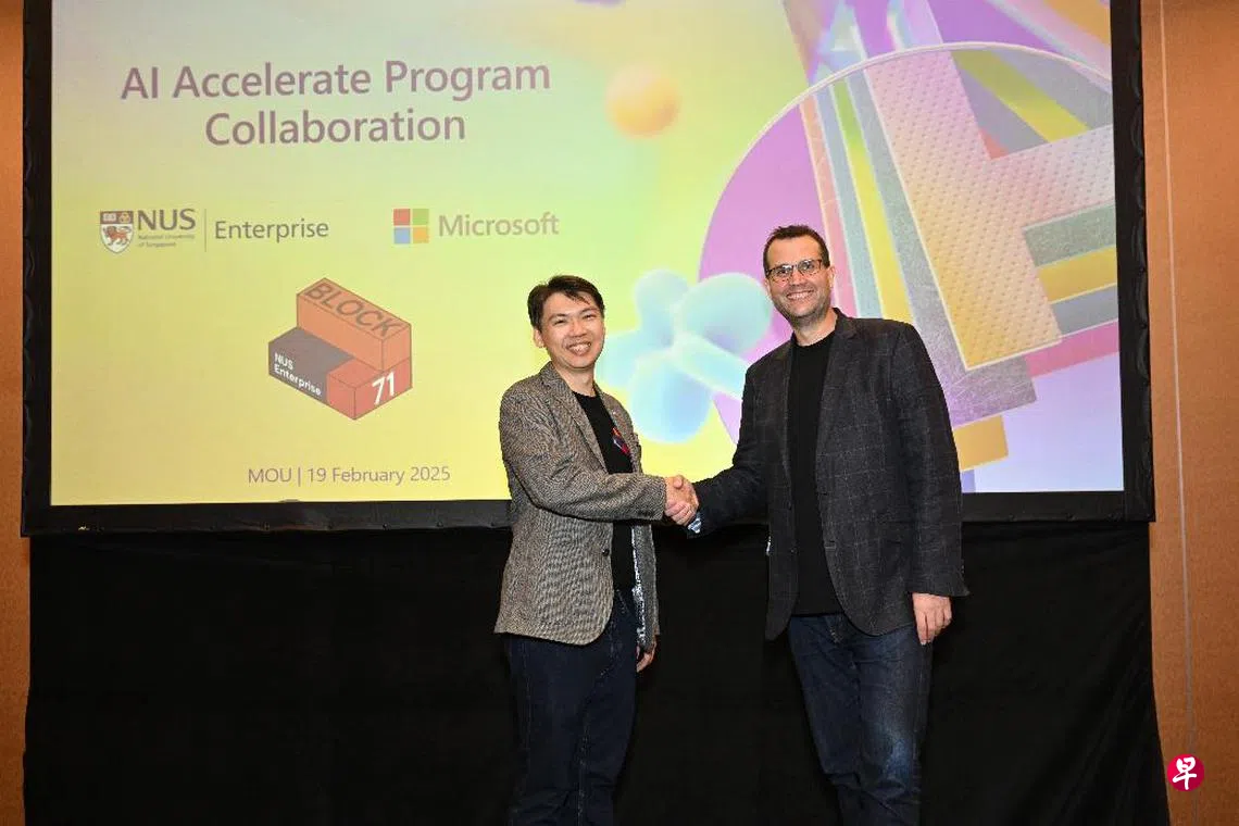 10周课程助20家起步公司孵化微软与国大企业机构推动生成式AI创业| 联合早报