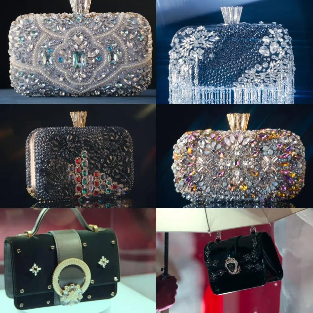 金莎拉设计的天价包包，宛如首饰般矜贵。（Netflix图片）