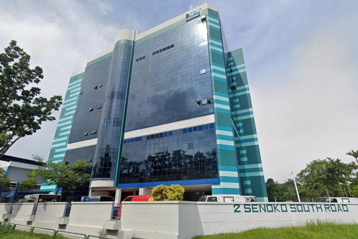 莆田的中央厨房设在圣诺哥南路2号这座工业大厦内，也被暂令停业。（谷歌地图截图）