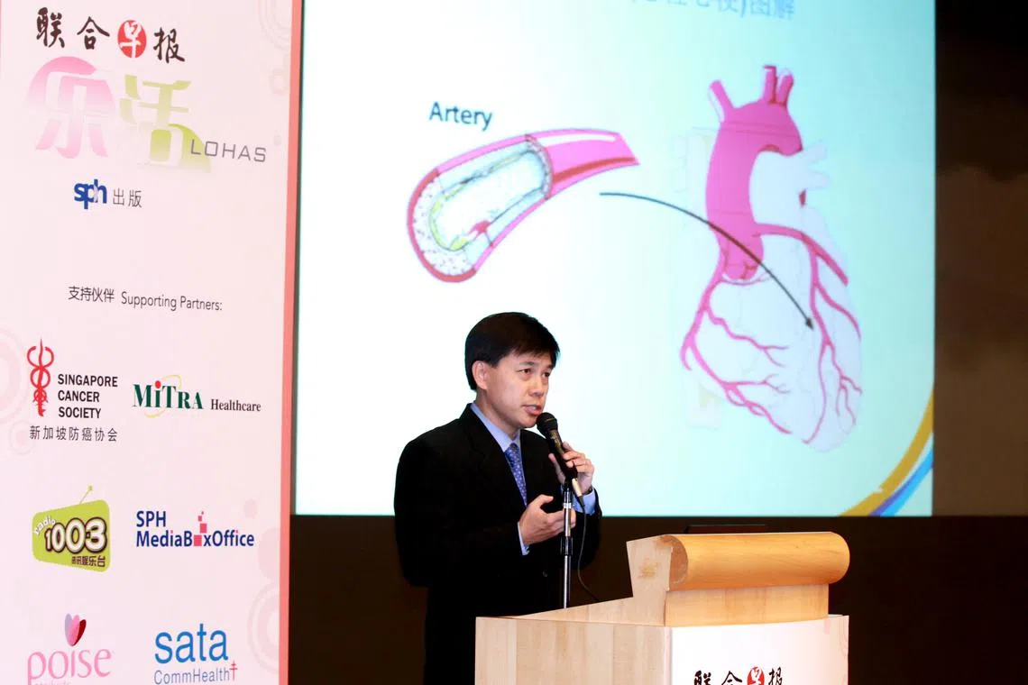 新加坡国立大学心脏中心高级顾问医生陈淮沁教授分享心脏疾病专题。（档案照片）