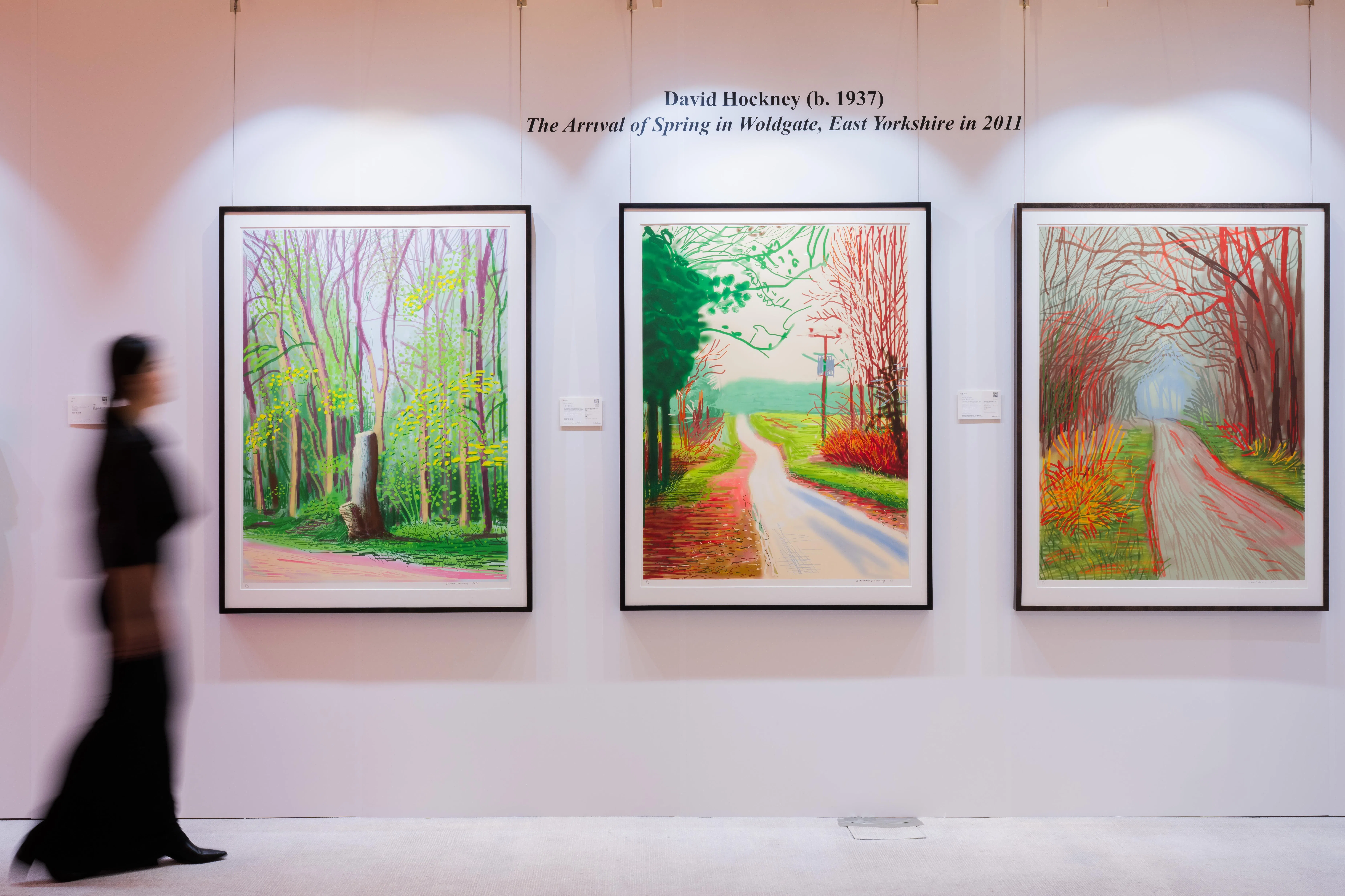 大卫·霍克尼三件ipad作品首次亮相新加坡拍场。（苏富比）