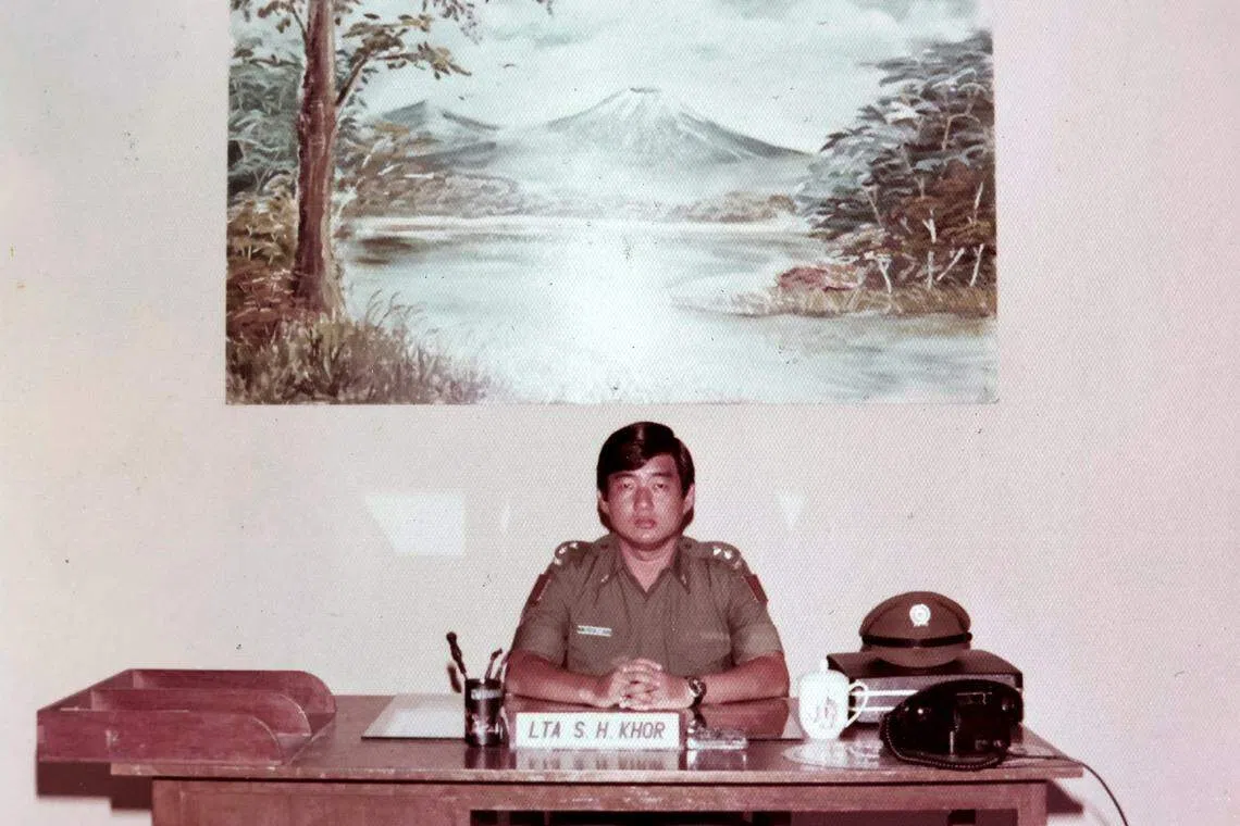 柯信丰是第一批工兵部队指挥官，成为正规军人28年5个月。（柯信丰提供）