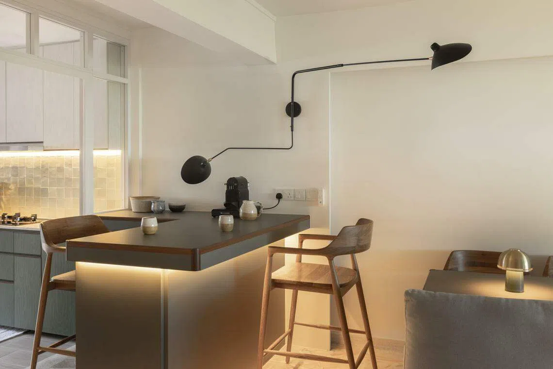 吧台是屋主喜欢享用早餐的角落。（Metre Architects）