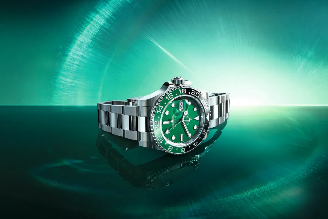 白金版左撇子Oyster Perpetual GMT-Master II 是不少藏家虎视眈眈的劳力士表款。（劳力士提供）