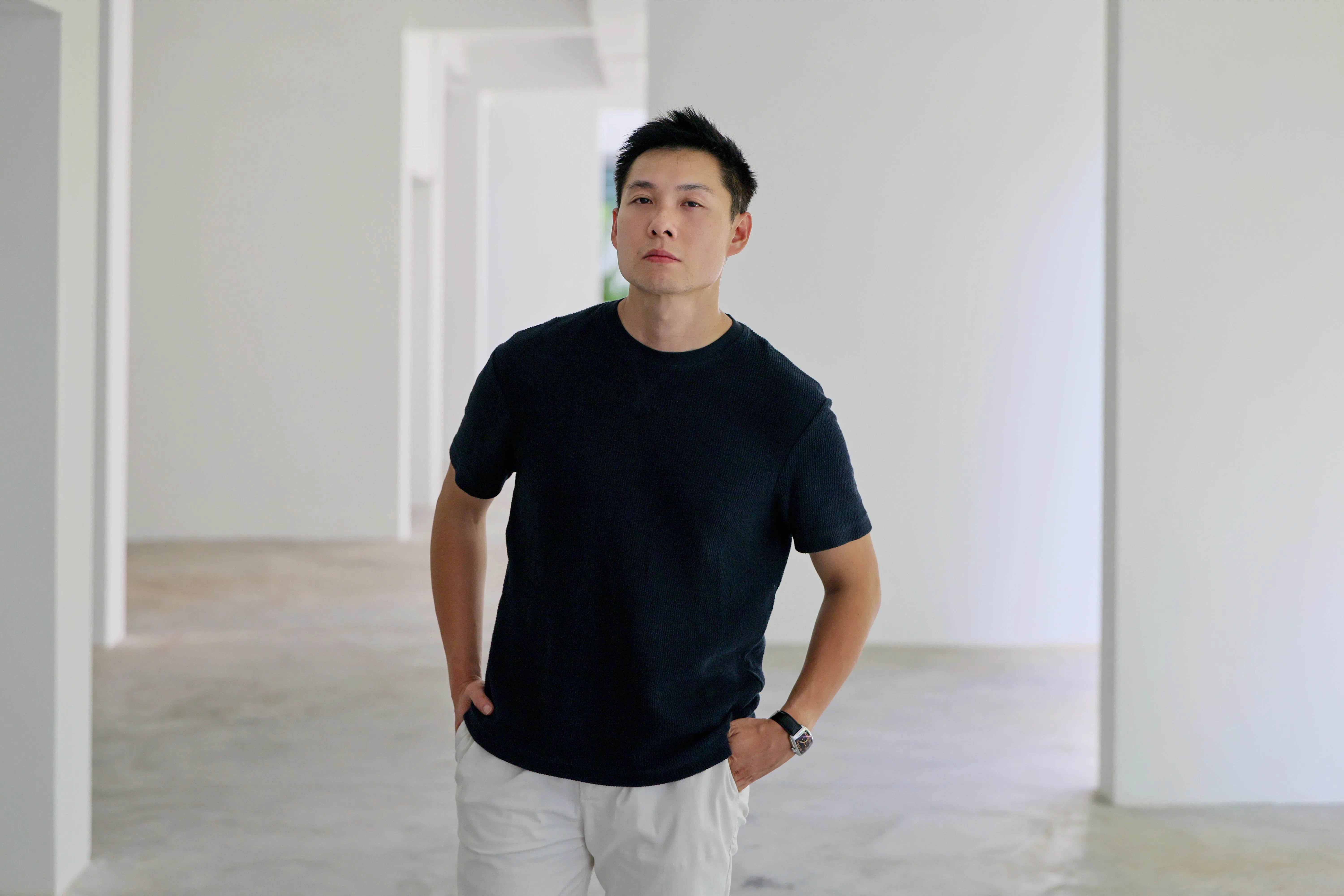 陈哲艺在访问中分享“成长三部曲”的拍摄记忆。（龙国雄摄）