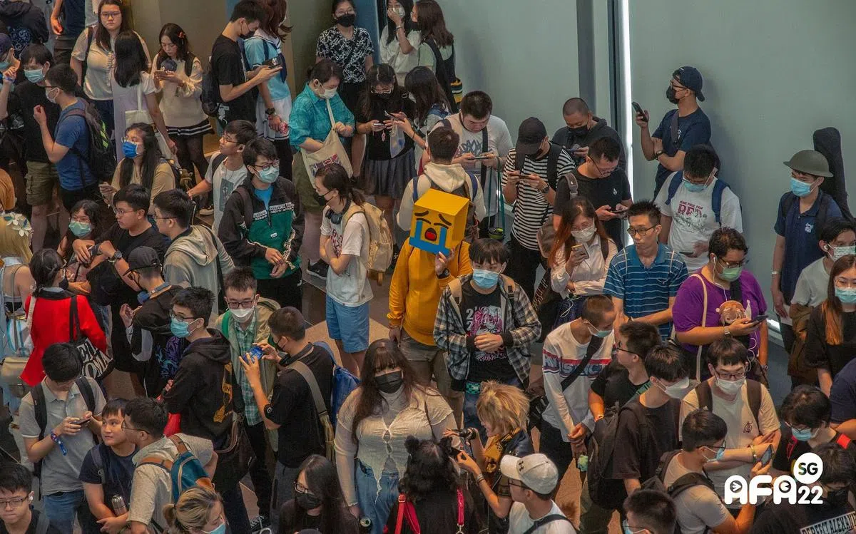 新达城展厅（Suntec Convention Centre）现场挤得水泄不通（图\AFA 面簿）。