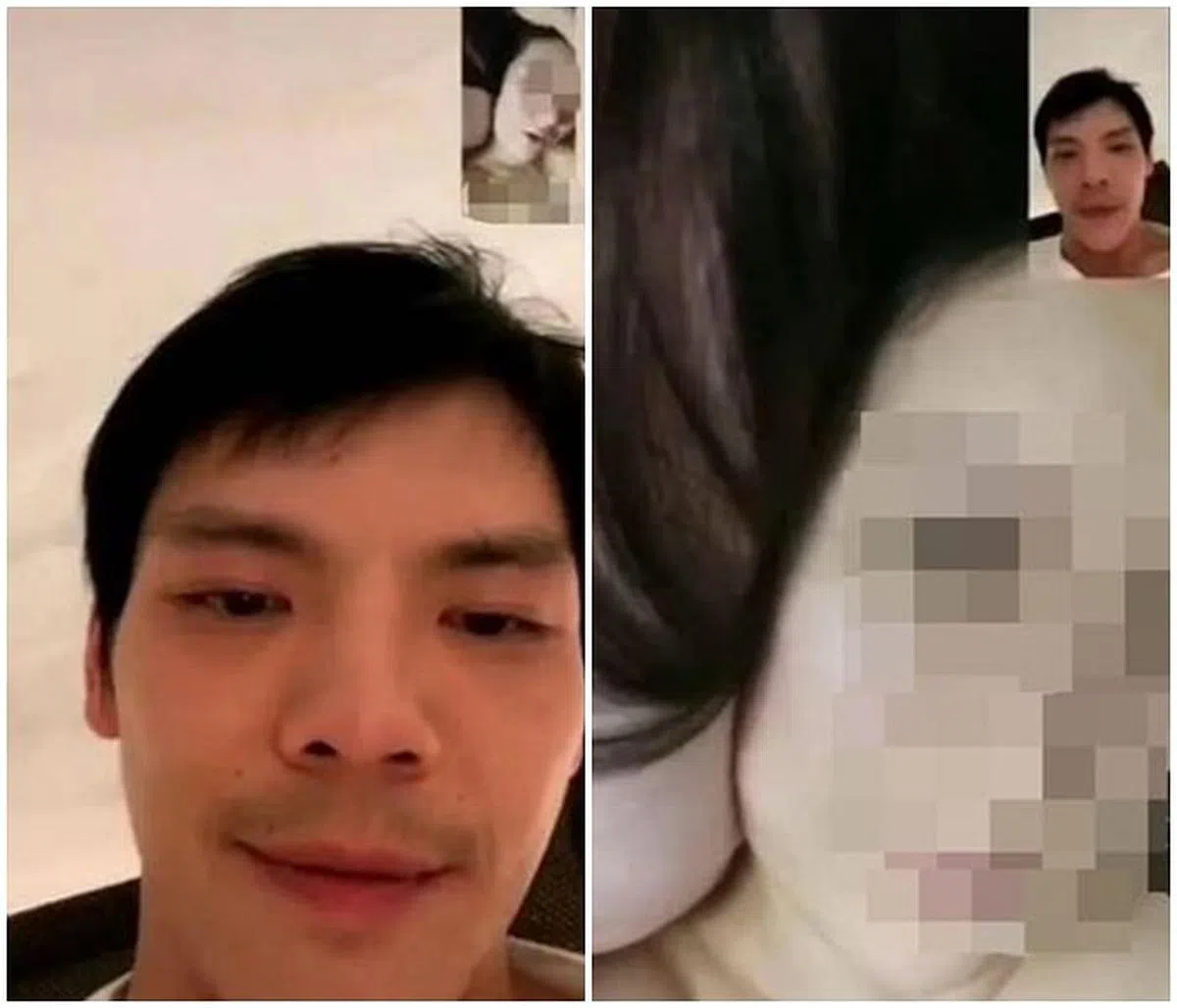 爆料网民晒出疑似向佐与女网红视讯的画面。（图/互联网）