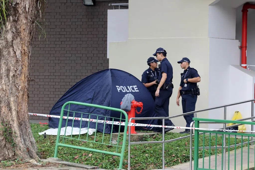 六旬汉横尸红山组屋楼下 警方封锁现场调查