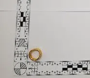 警方逮捕青年时，也起获了一条金链和一枚金戒指。（警方提供）