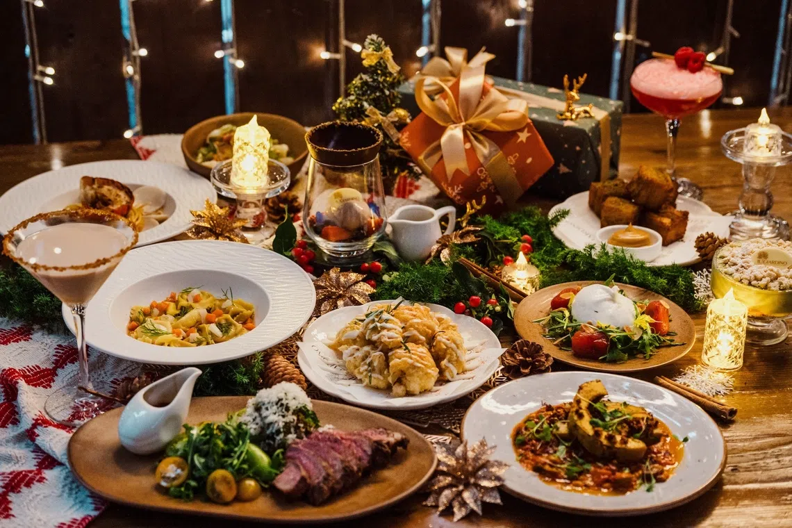 il Giardino的圣诞餐菜单，引入威尼斯特有的共享小吃文化，五款小菜和三款甜品齐上桌。（餐馆提供）