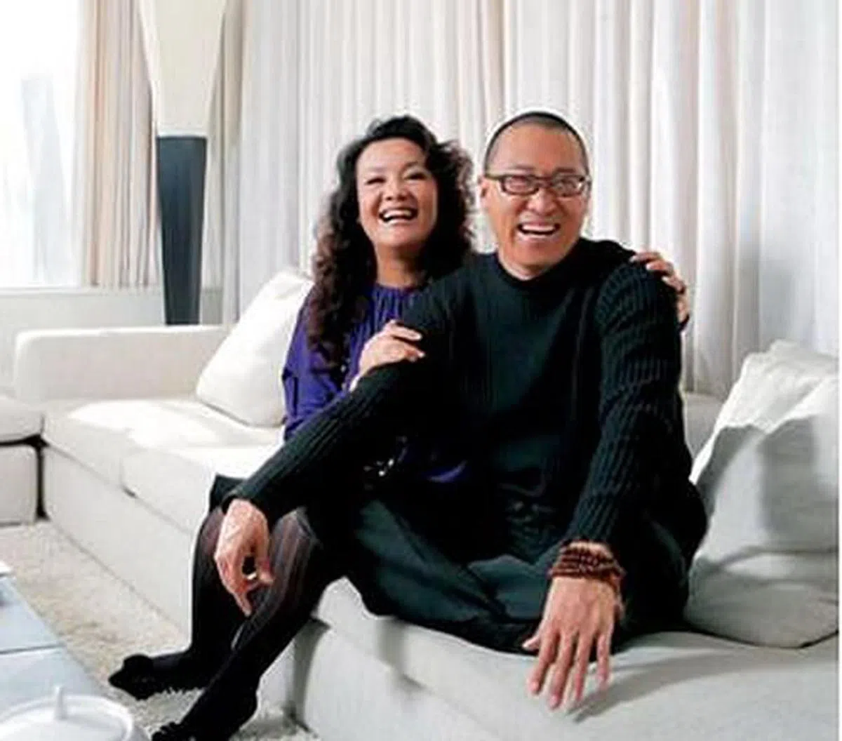 张兰和第二任老公田益宾。（互联网）