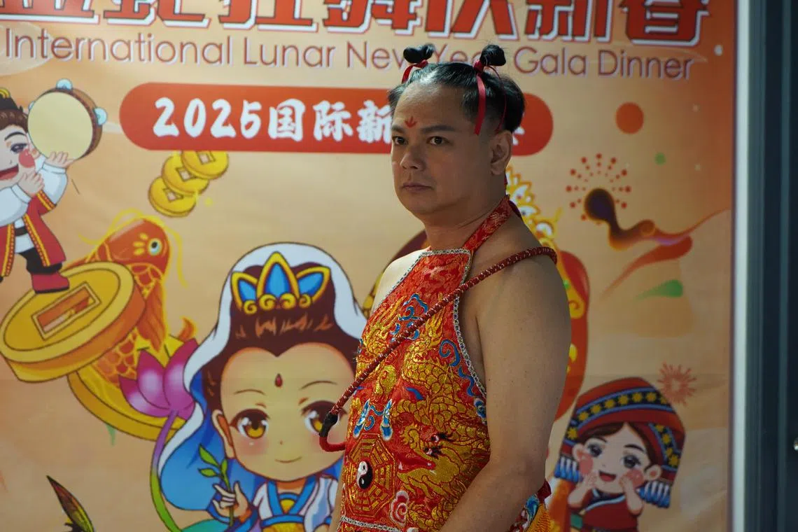 周崇庆在《新年·奇迹号》的哪吒造型。（mm2提供）