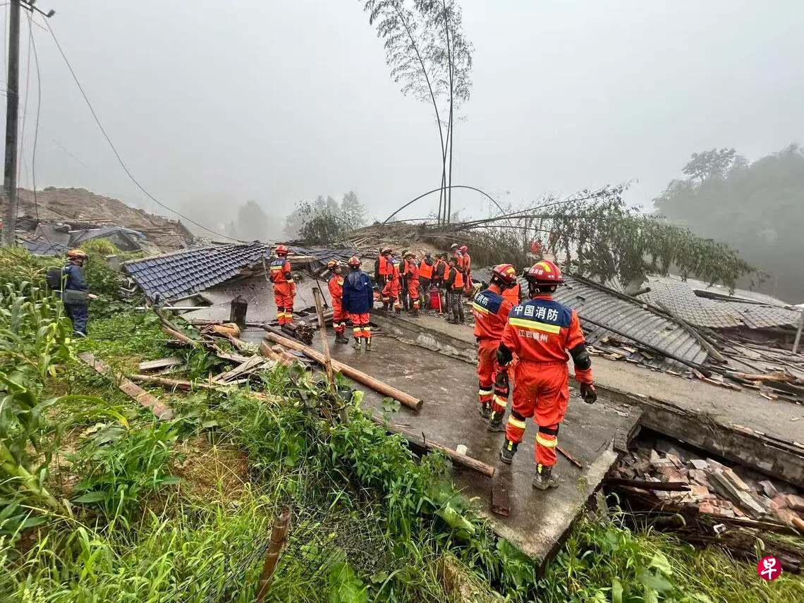 受台风影响 江西泥石流致一死11人失联