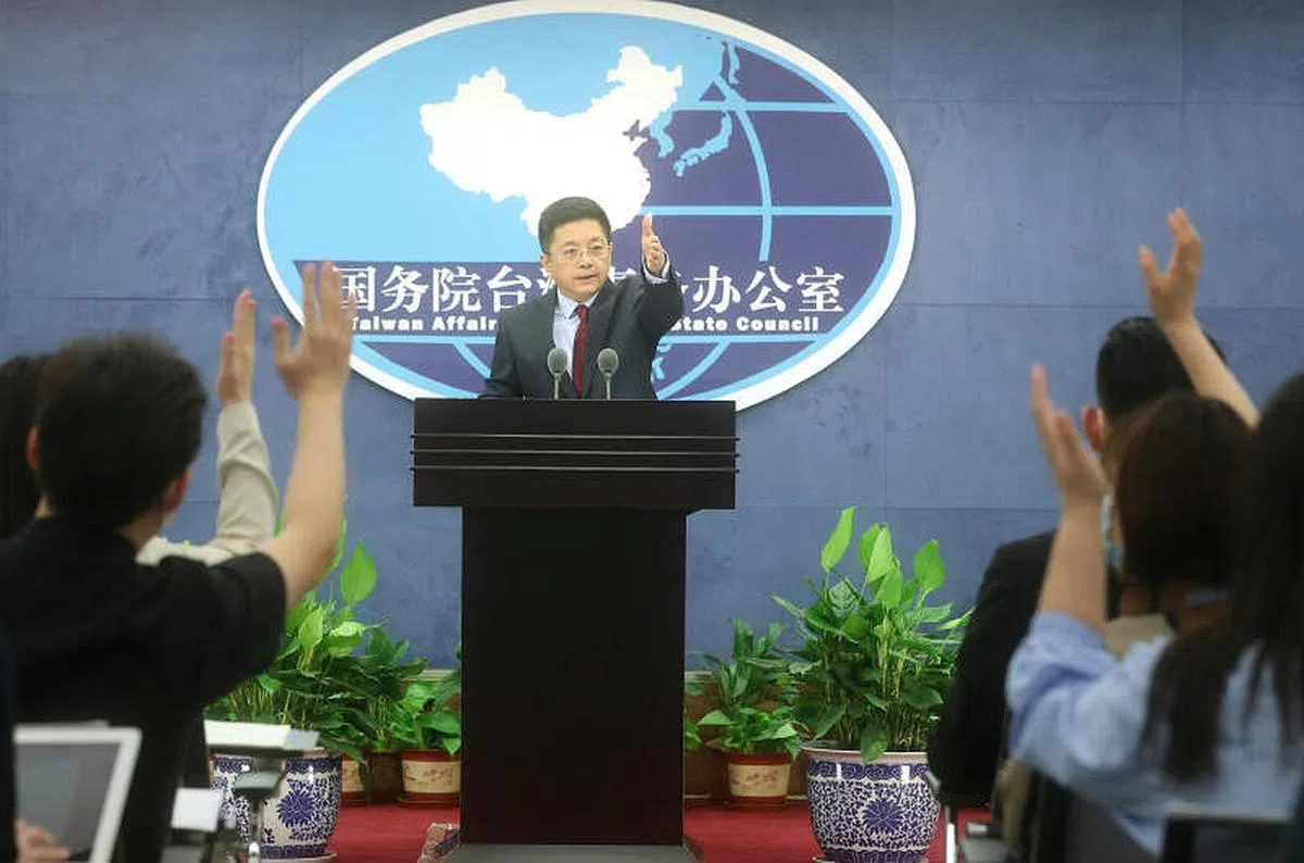 中国国台办发言人马晓光。（中新社）