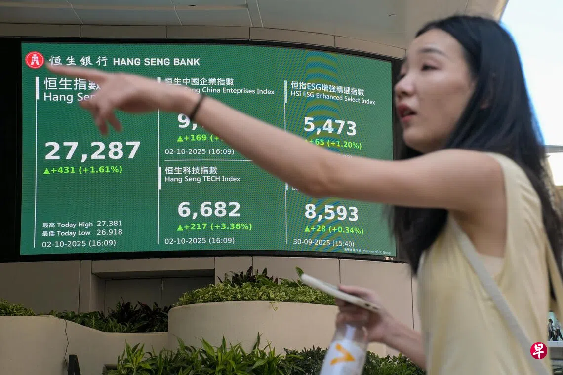 港股突破2万7000点创逾四年新高| 联合早报