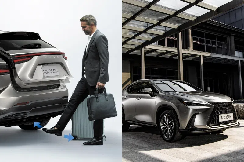 立胜NX 350h提供宁静的驾乘体验，以及窝心的免手触开关行李厢功能。（图/Lexus）