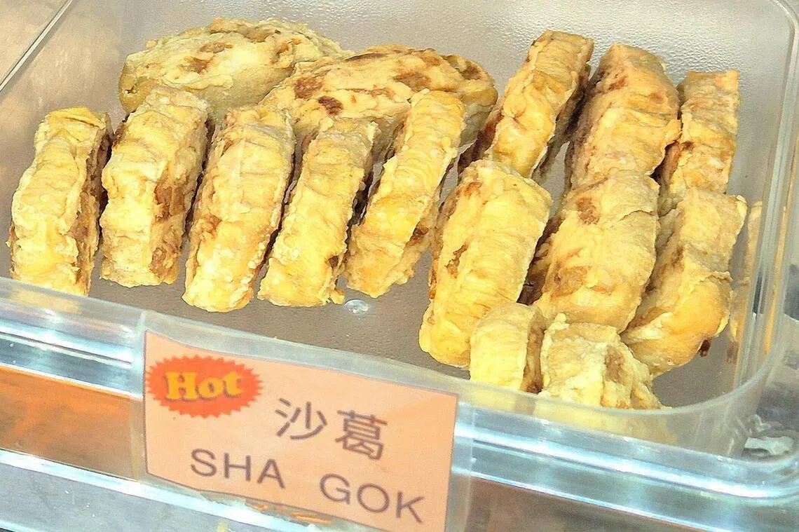 Ipoh Buntong的炸沙葛外皮金黄酥脆，不会干柴。（陈爱薇摄）