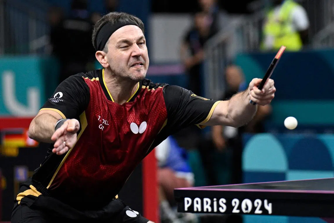 德国43岁老将波尔第七次参加奥运会。（法新社）