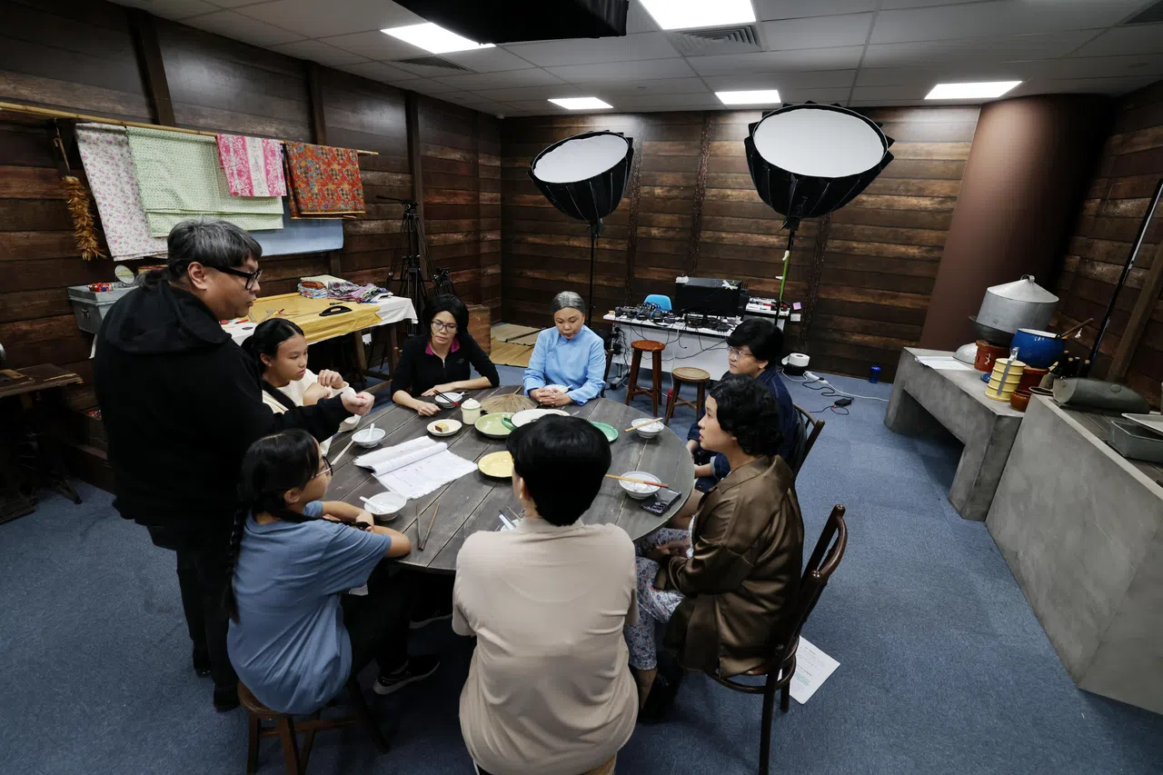 探班当天，学员也在《我们的故事》的场景中对戏。（梁麒麟摄）