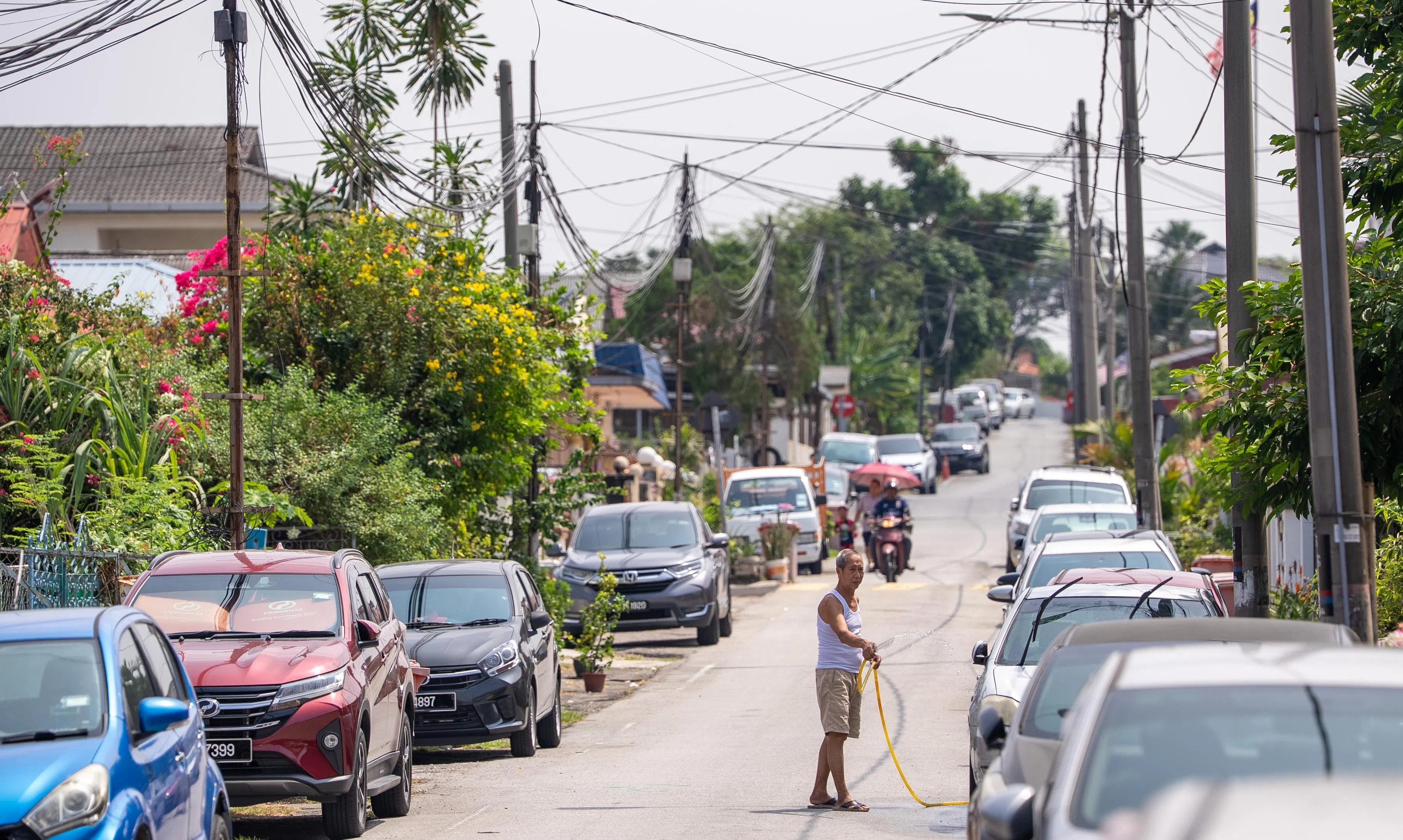 马来西亚许多新村因人口外流与老龄化，正逐渐走向衰退。（特约邓德兴摄）