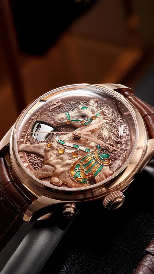 真乐时马年腕表用机械偶动与鸣响结构，为生肖主题打开新可能。（真乐时提供）