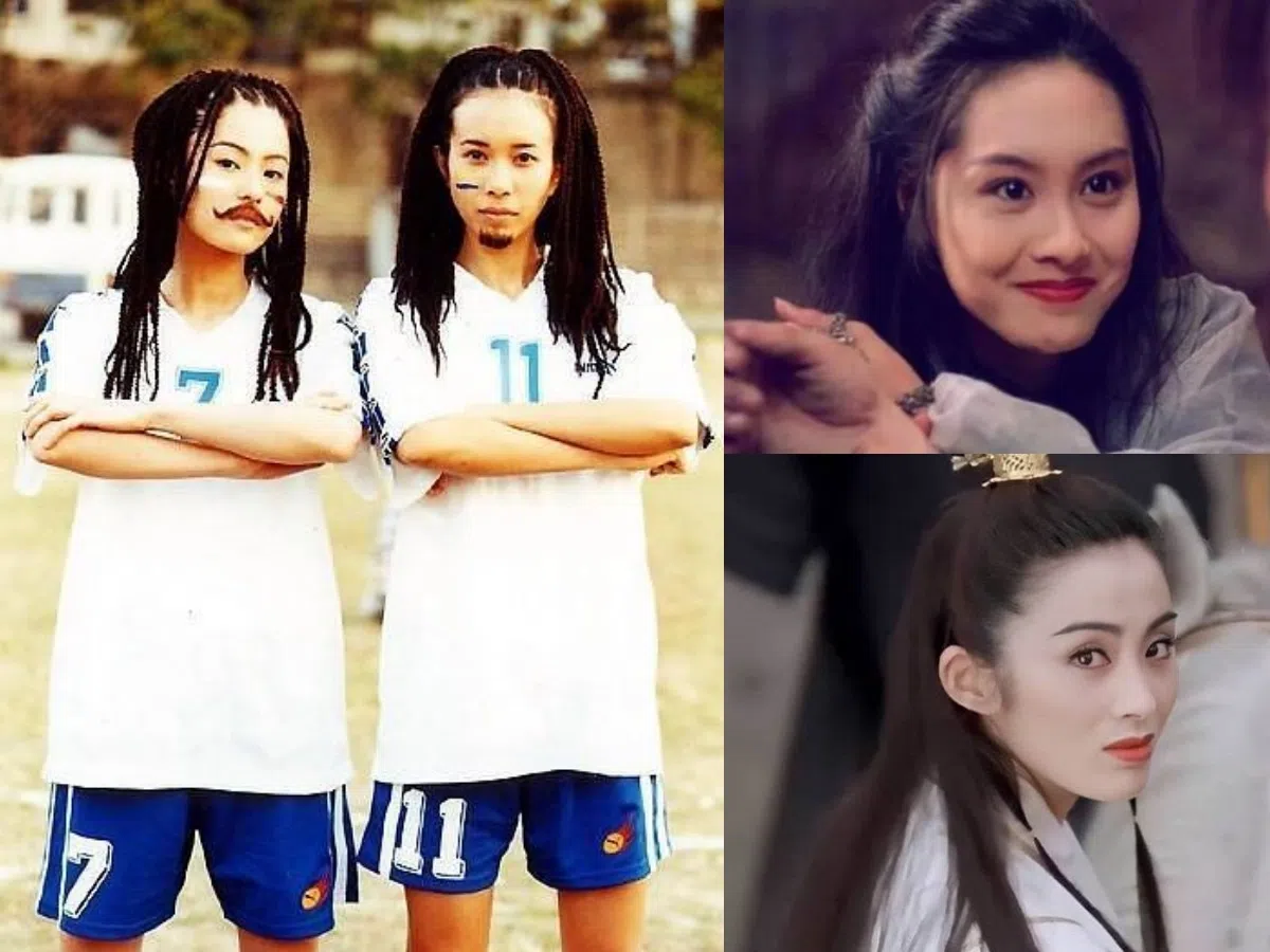1990年代的星女郎代表张柏芝（左起顺时针）、莫文蔚、朱茵和张敏。（互联网）