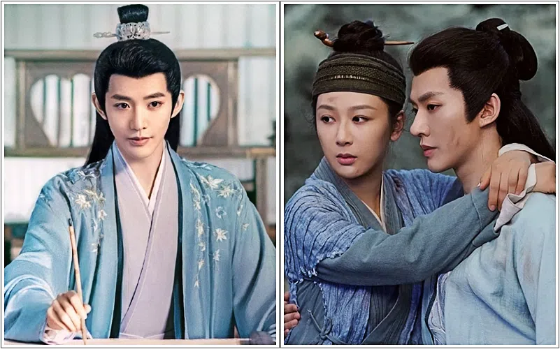 邓为（左图）在《长相思》变身癡情又充满魅力的涂山璟，虽然不是主角，但与杨紫（右图左）戏内戏外火花四溅。（互联网）