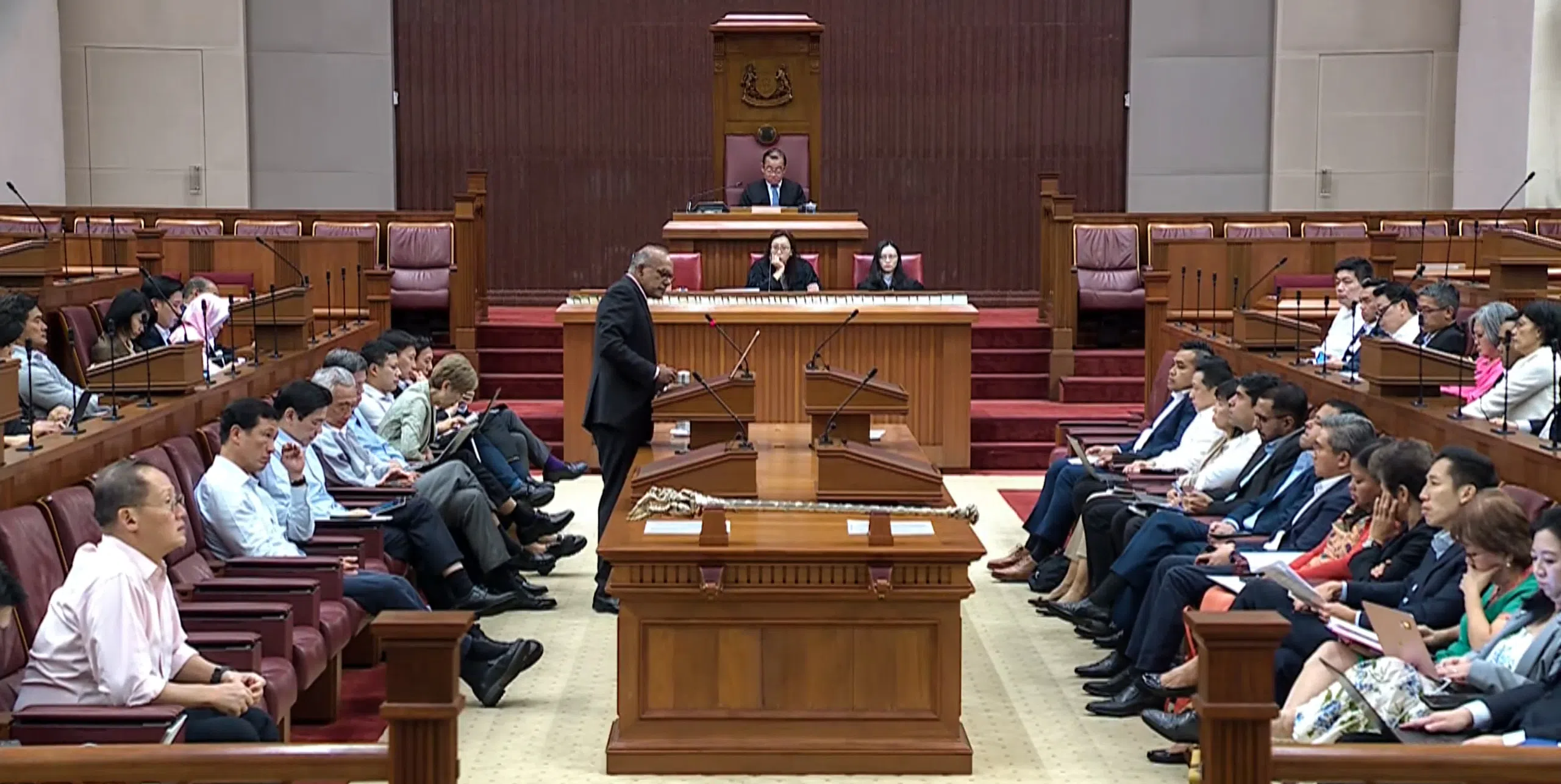 国会辩论有其程序，发言时间也有限，议员未必能完整地阐明立场。（gov.sg视频截图）