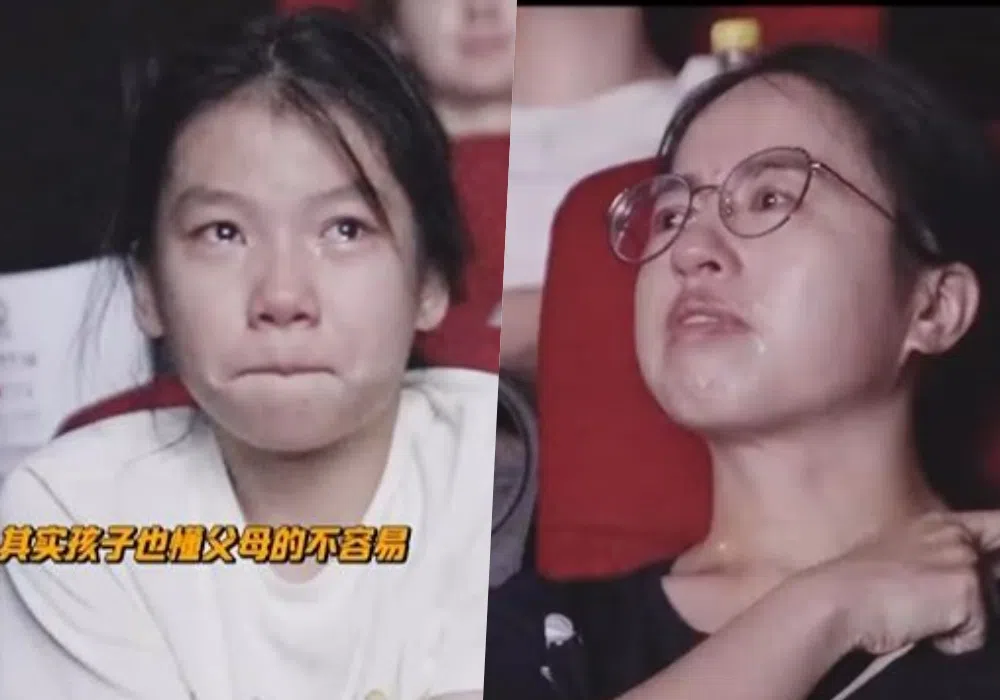 观众席上的妈妈和孩子都被电影感动到流泪。（取自J Team Productions IG）