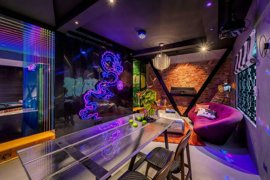 颠覆传统设计的饭厅。（Aaron Pong提供）