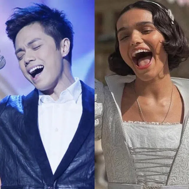 网民发现张敬轩（左）撞脸Rachel Zegle（瑞秋齐格勒）。（互联网）