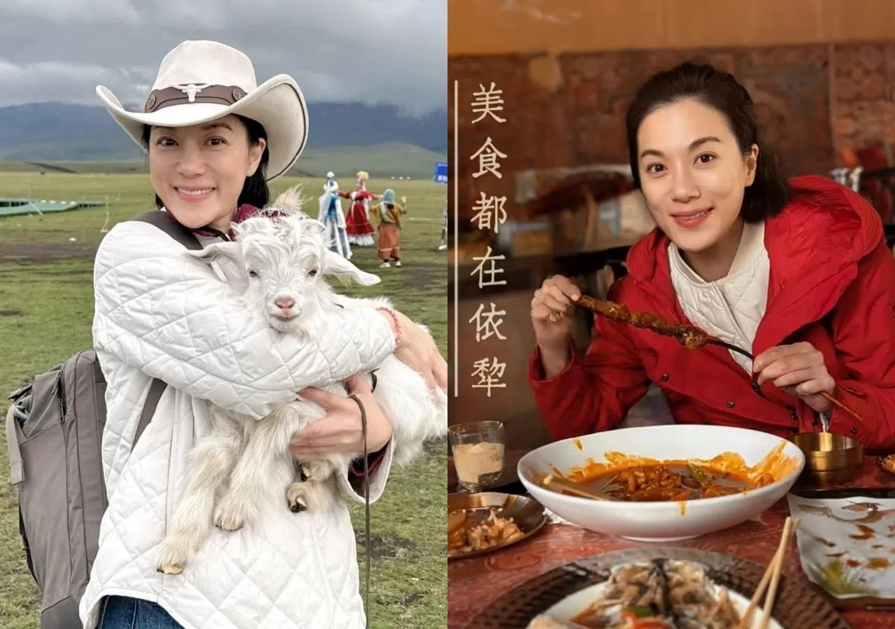 张可颐去年9月到新疆旅行，隐约见到她到她脸部色泽有异。（互联网）