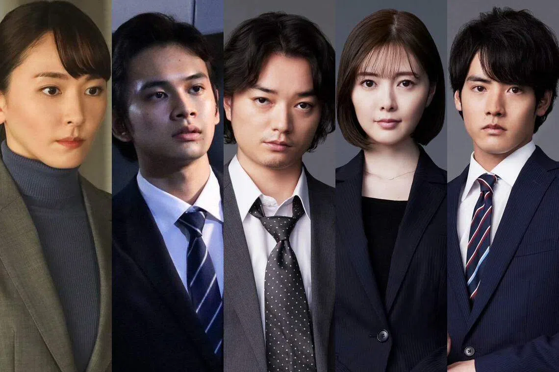 新垣结衣（左起）、北村匠海、染谷将太、白石麻衣、赤楚卫二诠释接受木村指导的新人刑警。（互联网）