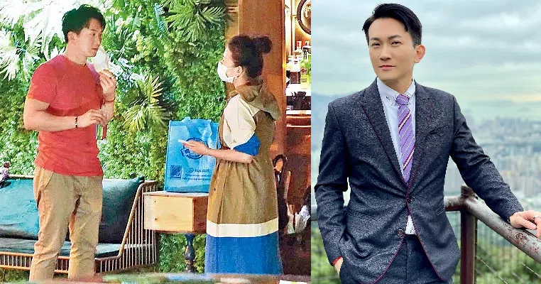 近年凭《爱·回家之开心速递》“铁面陈”（右图）一角崭露头角，王致狄（左图左）疫情期间被拍到上门为顾客运送冷冻猪肉。（互联网）
