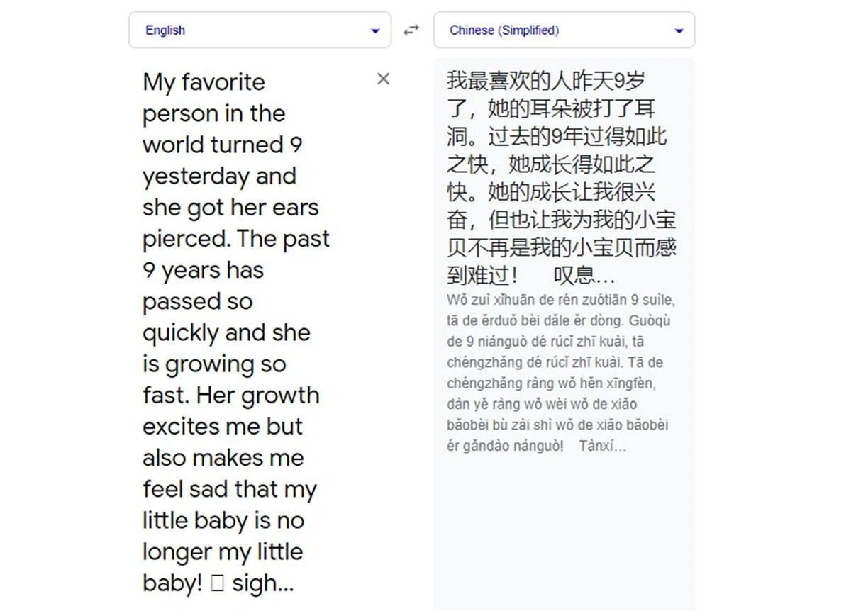 谷歌翻译得出的结果。（截图自网络）