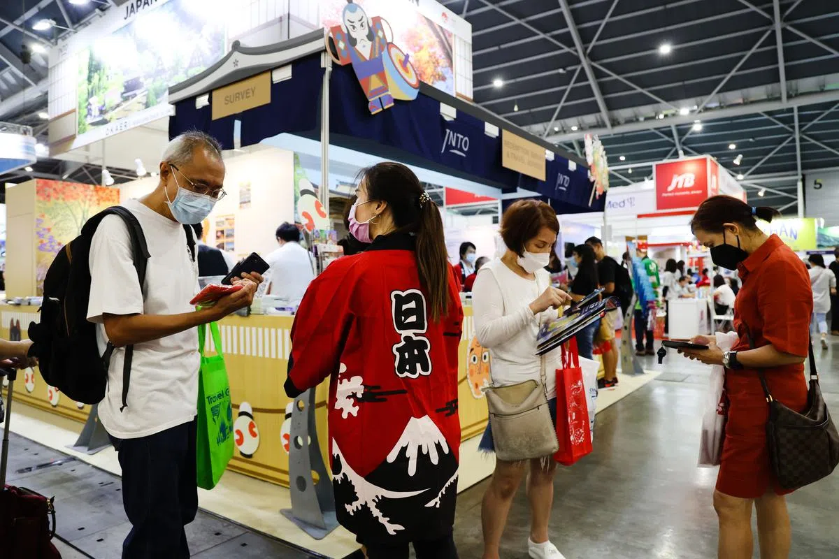 今年的NATAS旅游展迎来超过40个包括旅行社、航空公司、游轮、酒店业者及韩国、日本、泰国、台湾旅游局在内的参展商。（蔡家增摄）