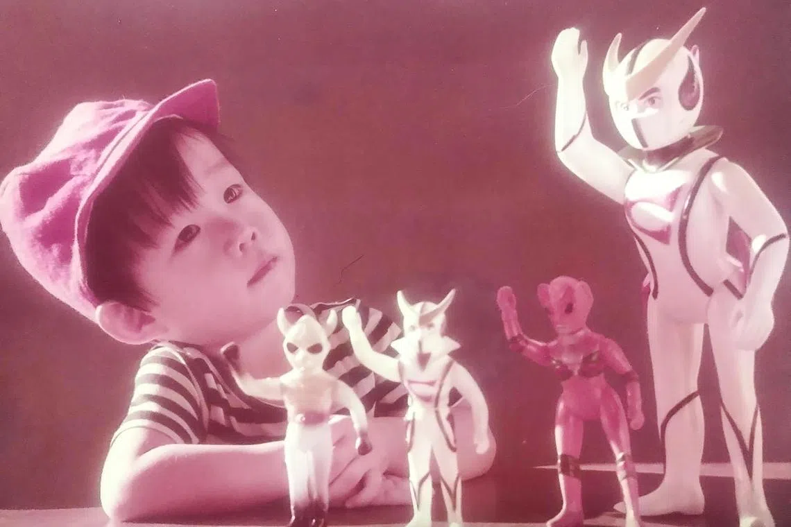 雷建强六岁左右，雷福胜为他拍下这张照片。（受访者提供）