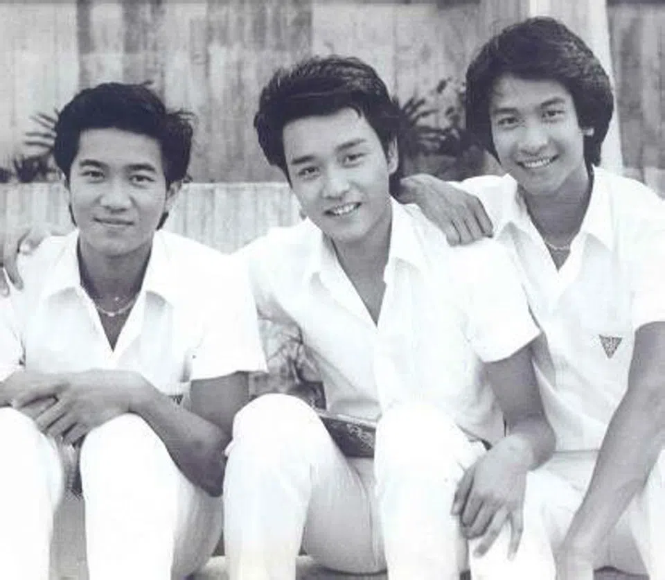 当年香港三大青春偶像陈百强（左起）、张国荣与锺保罗，如今都已不在人间。（互联网）