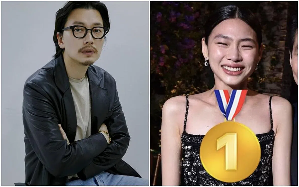 李东辉（左）罕见在社媒上载女友照片，“修图技巧”逗笑网友。（图/IG）