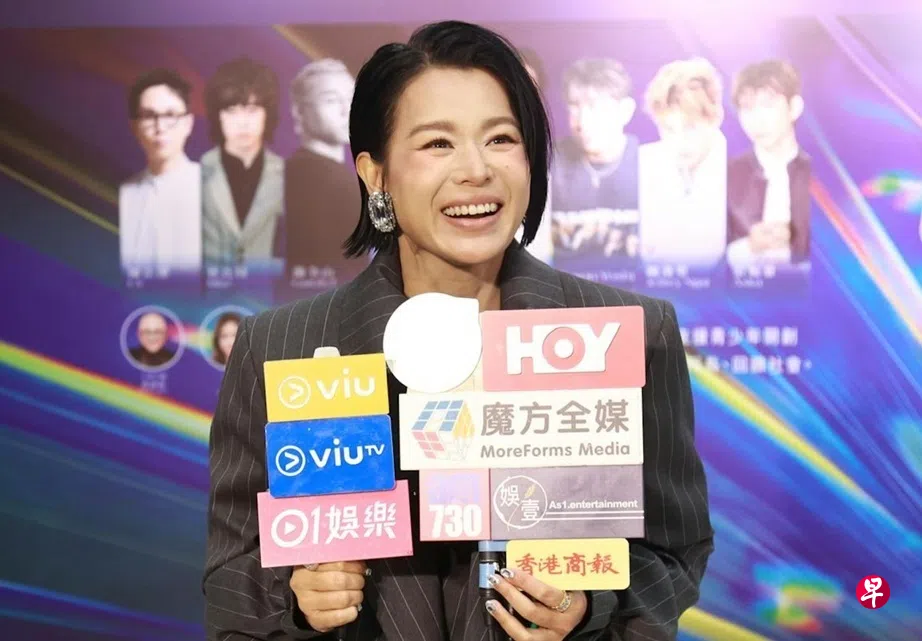 胡杏儿受访时被问及老公李乘德和旧爱黄宗泽相拥一事。 （互联网）