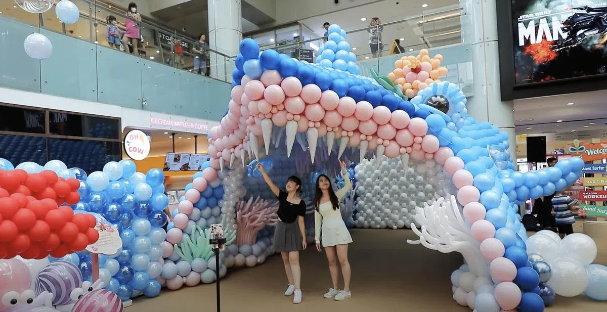 具有创意的鲨鱼嘴展示。（林泽锐摄） 